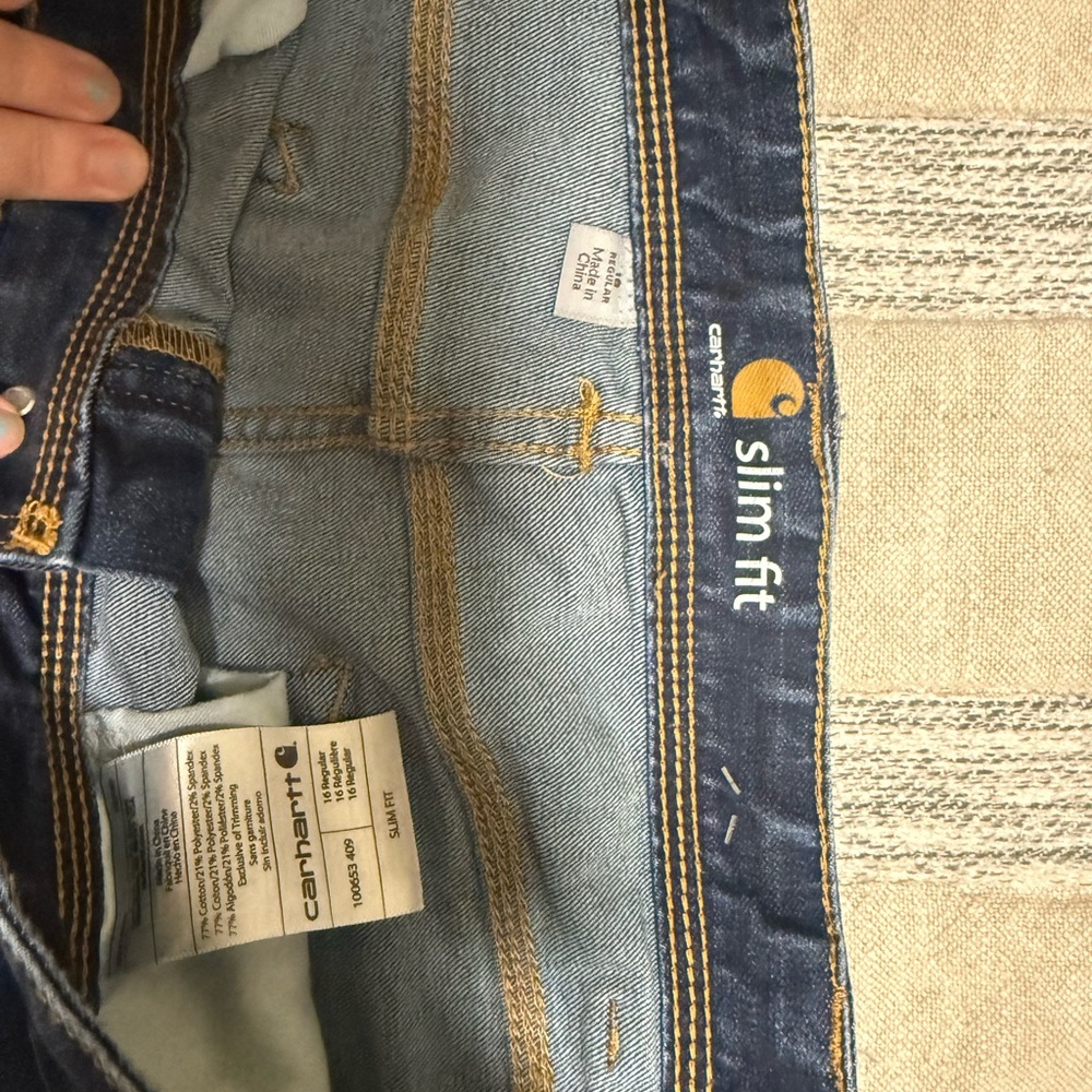Carhartt Blue Slim Fit woman pants size 16